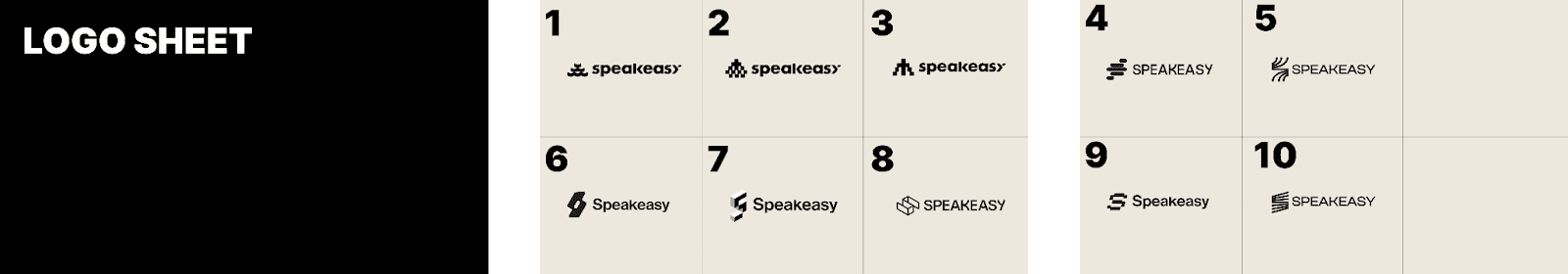 First variation of logo for Speakeasy.